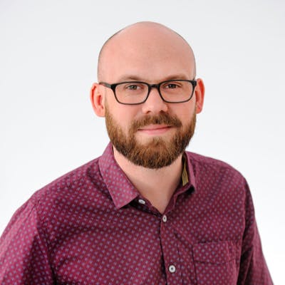 A headshot of George Brocklehurst