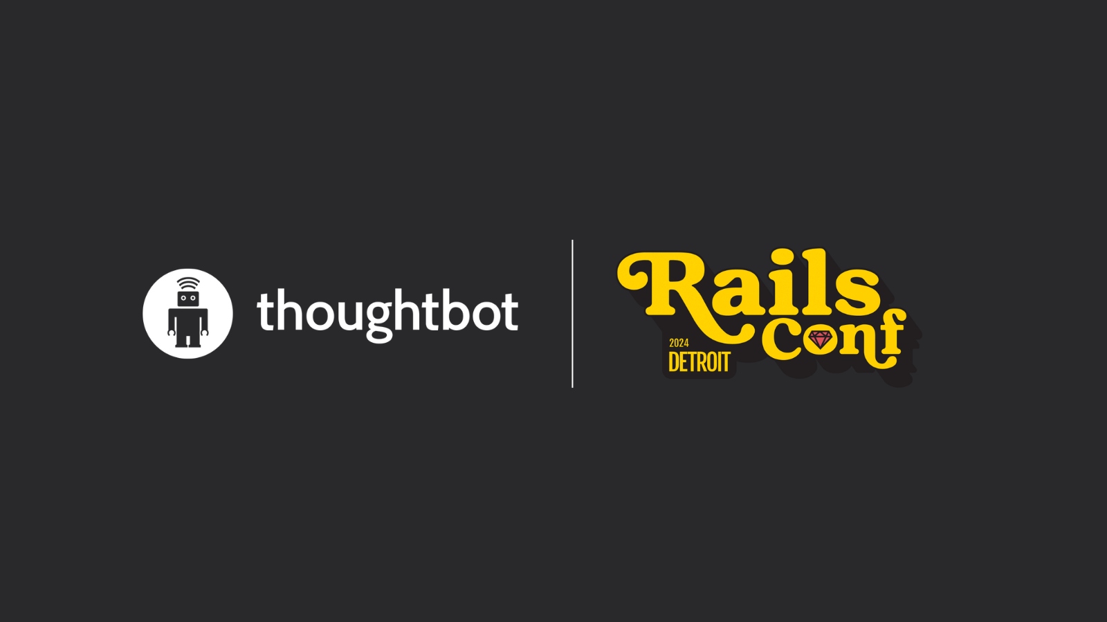 thoughtbot and RailsConf logos on a banner