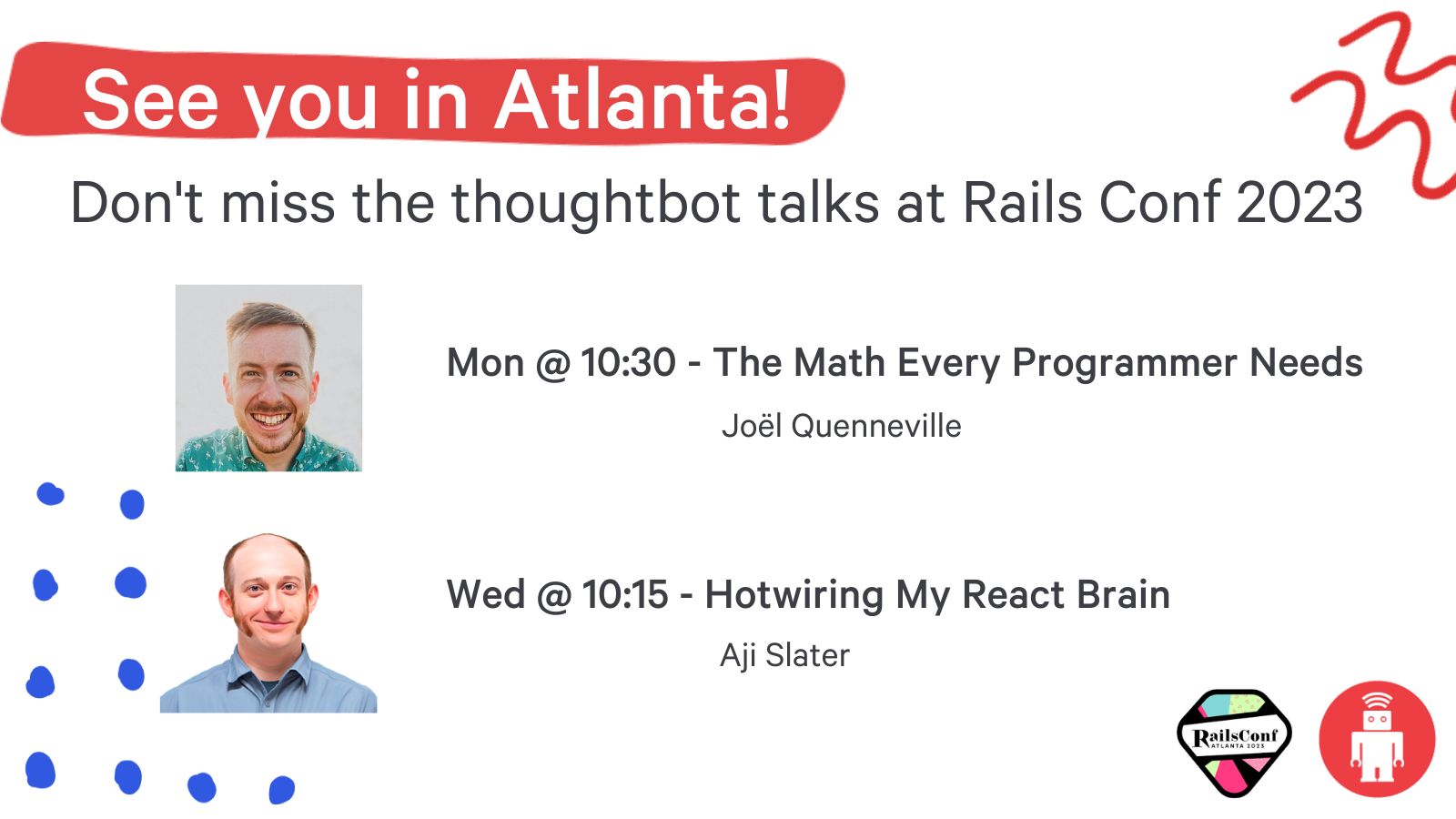 Don't miss Joel and Aji's talks at Rails Conf in Atlanta