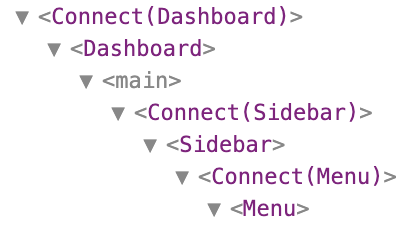 Deeply nested DOM tree due to components wrapped with connect function