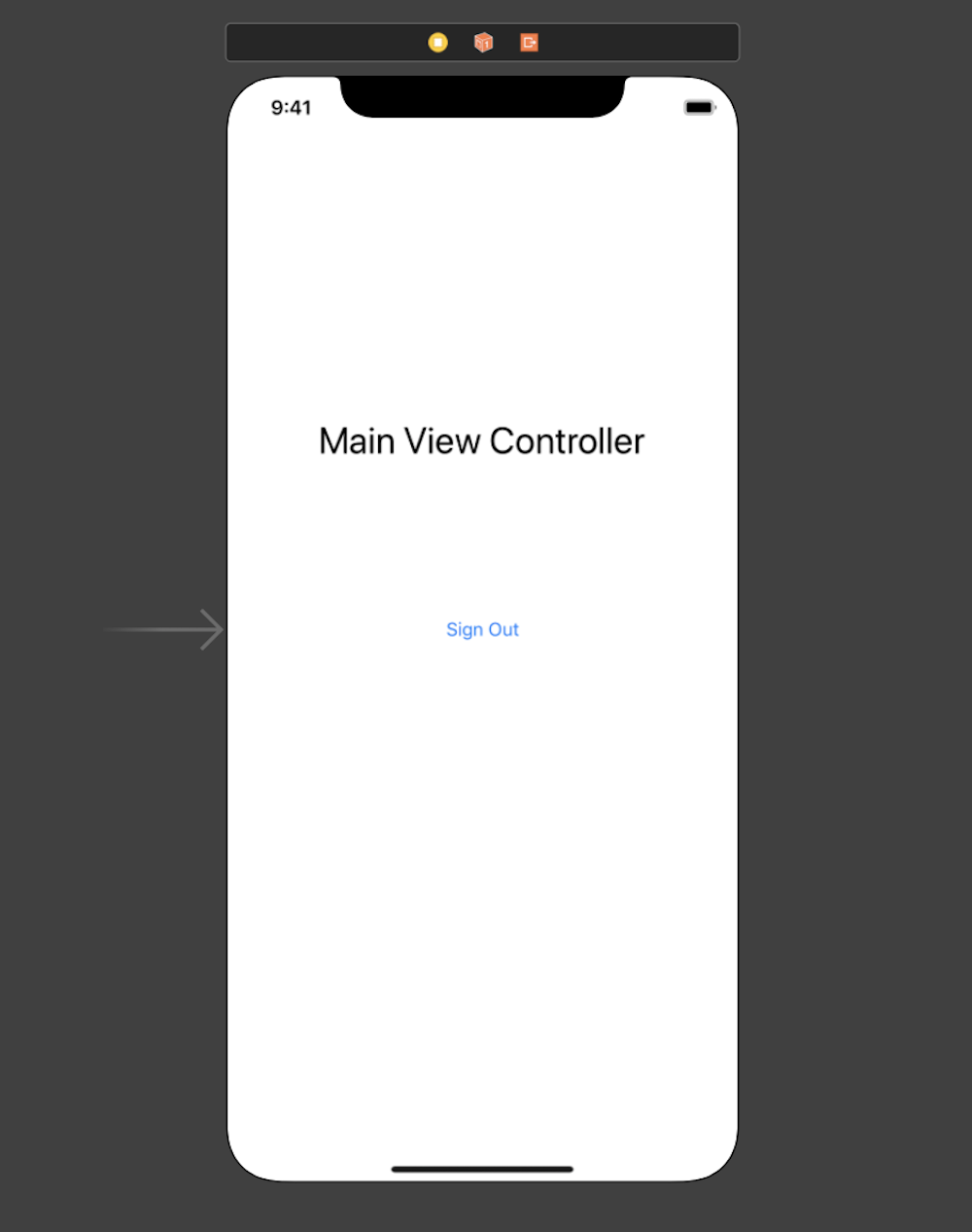 Main View Controller in Interface Builder